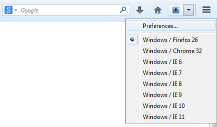 عکس پلاگین https://addons.mozilla.org/en-US/firefox/addon/user-agent-overrider/